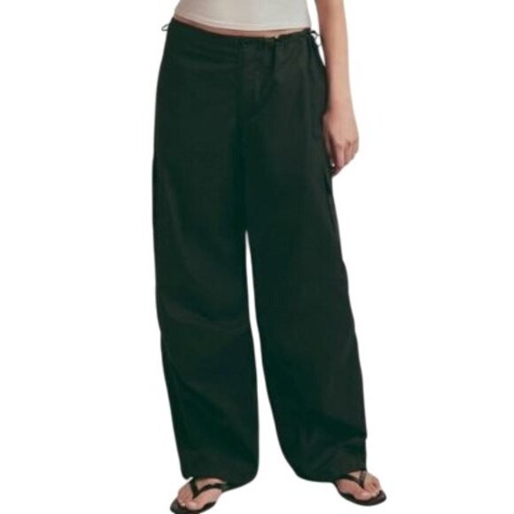 Favorite Daughter Women's Cargo Pants Black Collection Drawstring Size XL NEW
